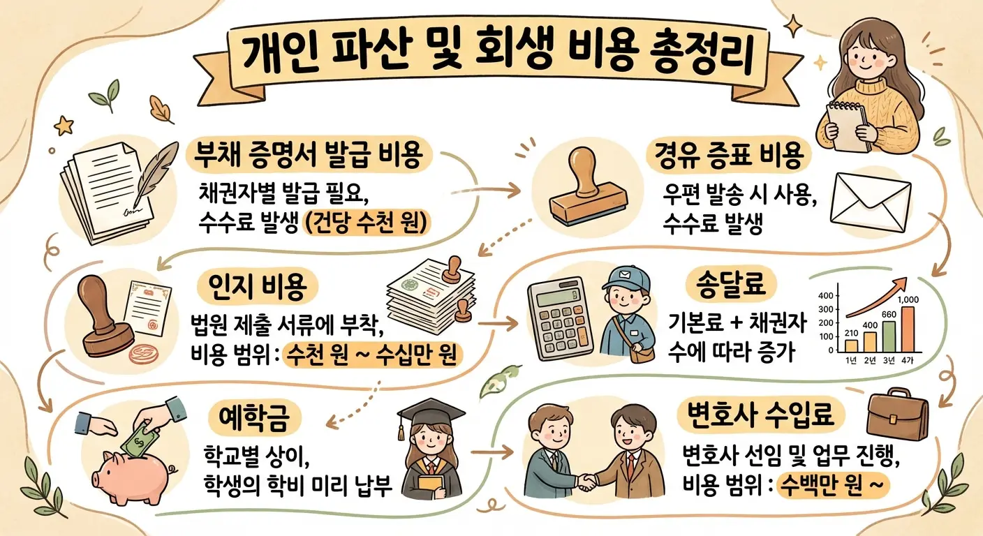 파산신청비용 요약 이미지