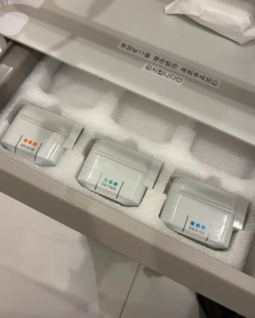 Ultherapy Cartridges — Matching the cartridge to skin/fat thickness is crucial.