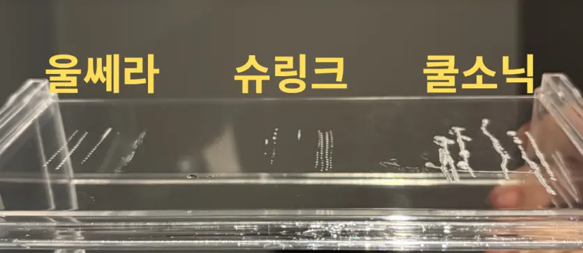 울쎄라, 슈링크, 쿨소닉 열 응고점 실험 사진