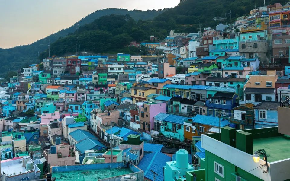 Colorful houses in Gamcheon Culture Village in Busan