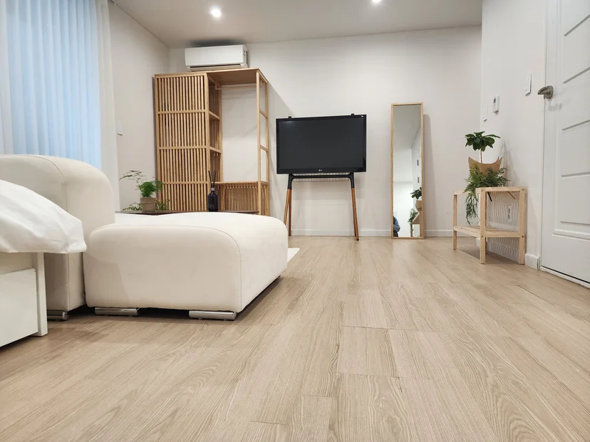 Room with a TV, wardrobe and full-length mirror (Listing ID : 33665)