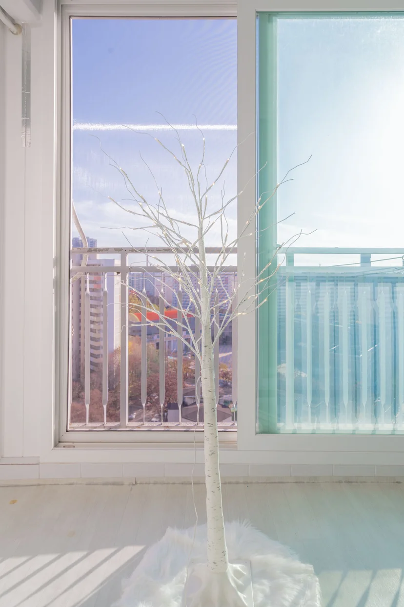 Balcony window with a hazy city view (Listing ID : 34458)