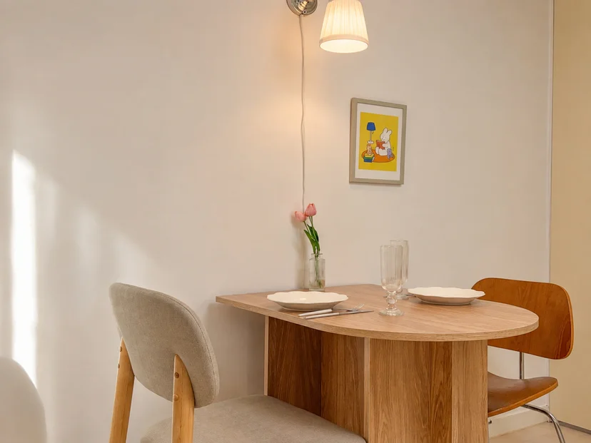 Compact dining table and chairs beside the window (Listing ID : 47791)