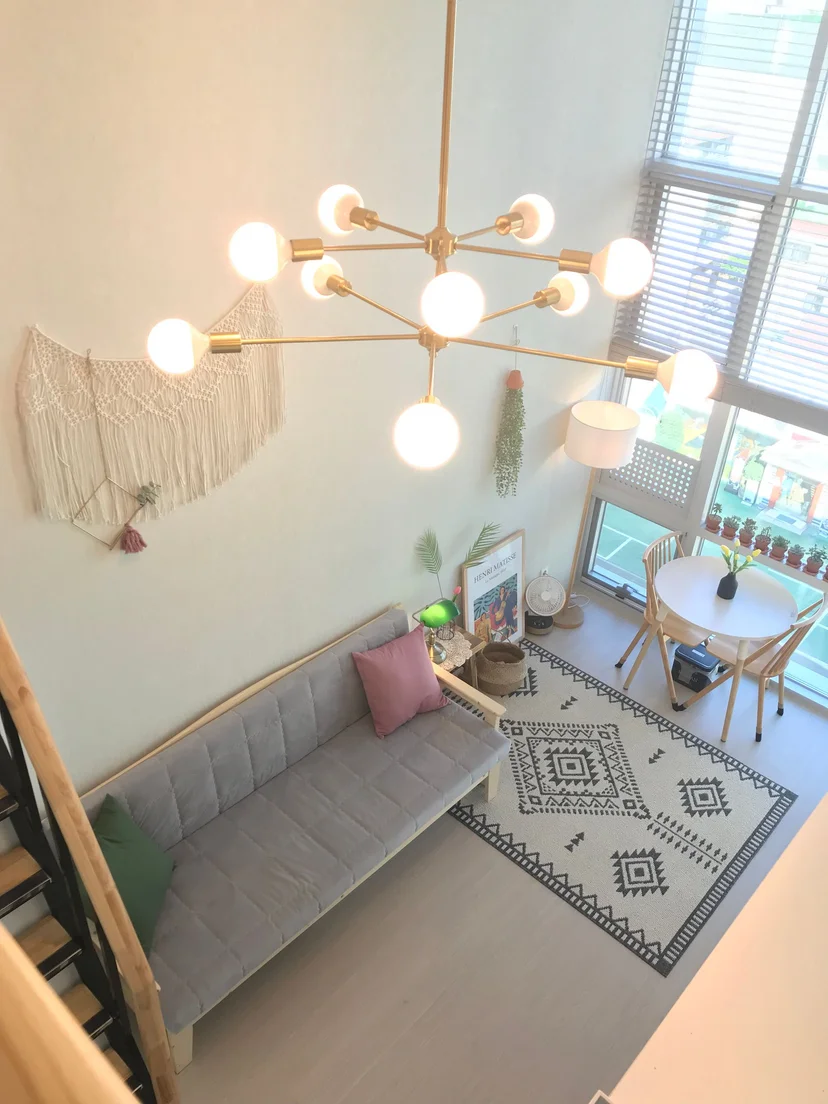 Living and dining area seen from the loft level (Listing ID : 31163)