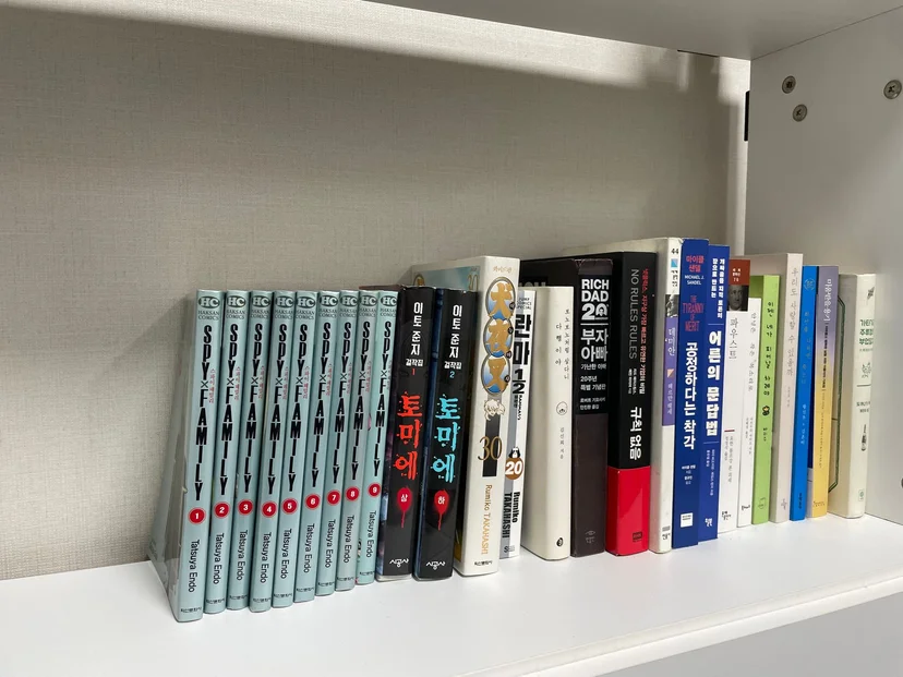 Shelf of manga and books that make the studio feel lived-in (Listing ID : 22604)