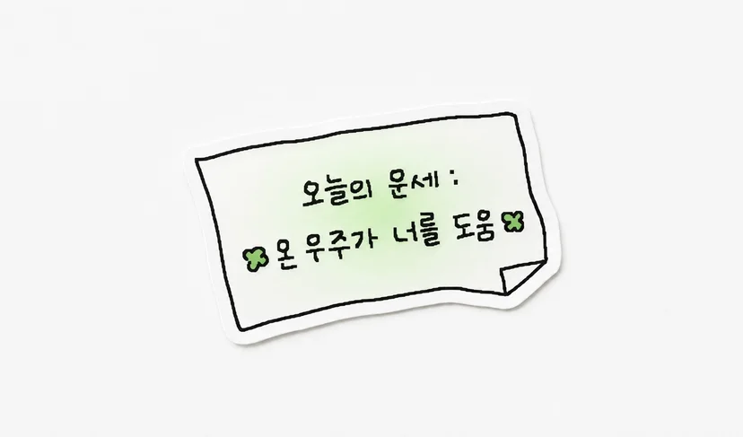 행운 네잎클로버 스티커 제작 방법-굿즈 제작 전문가 마플