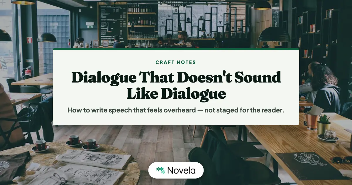 How to Write Dialogue That Doesn't Sound Like Dialogue