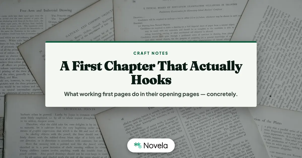 How to Write a First Chapter That Actually Hooks Readers