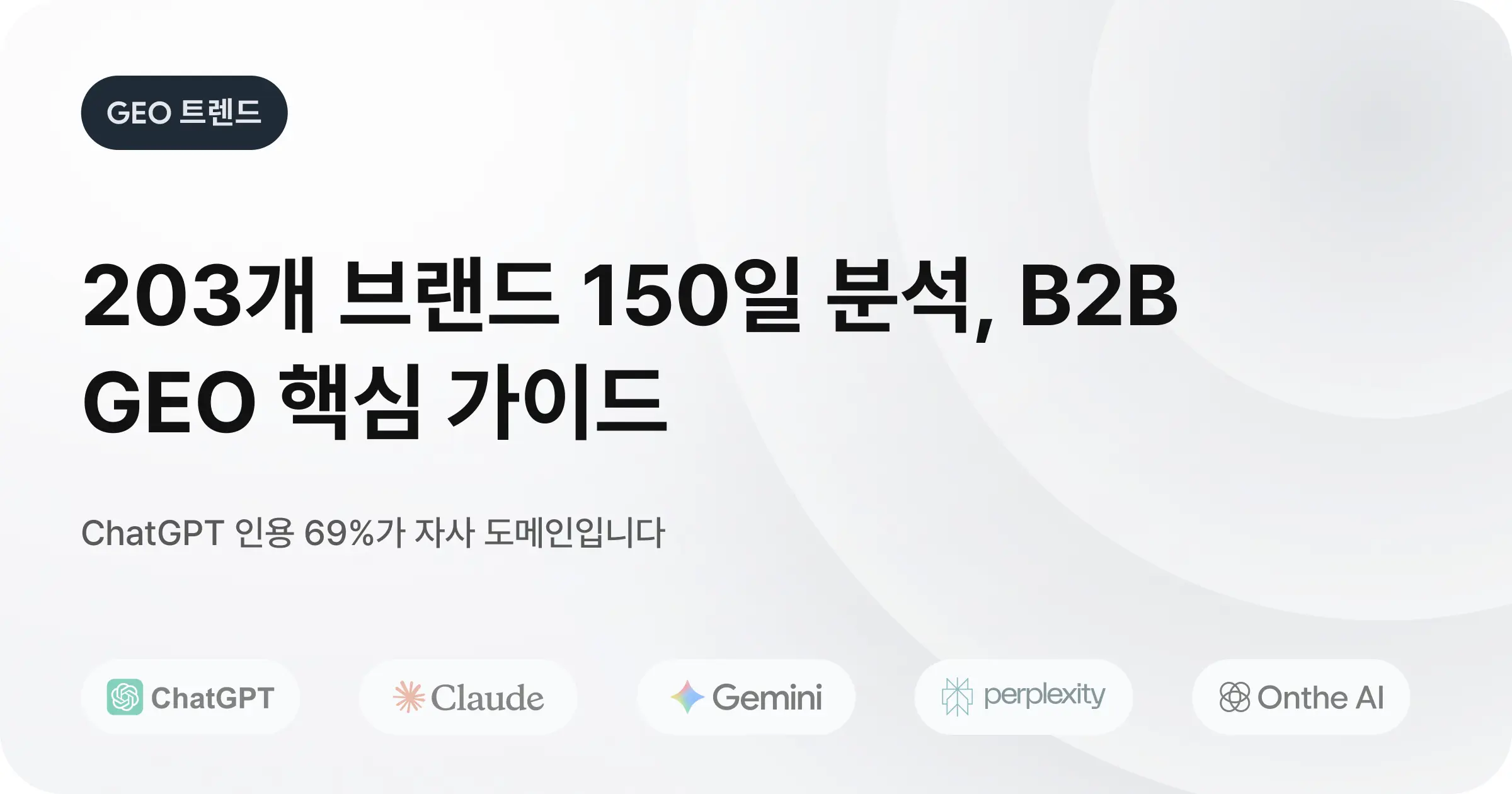 B2B 마케터를 위한 GEO(Generative Engine Optimization) 핵심 가이드, AI 검색 시대의 최적화 전략