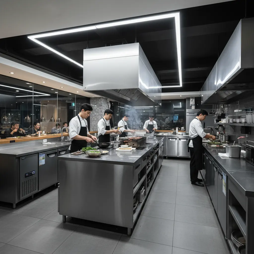 오픈 주방 위생