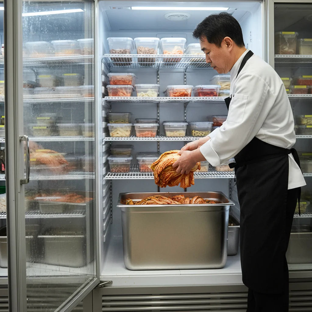 반찬 보관하는 모습