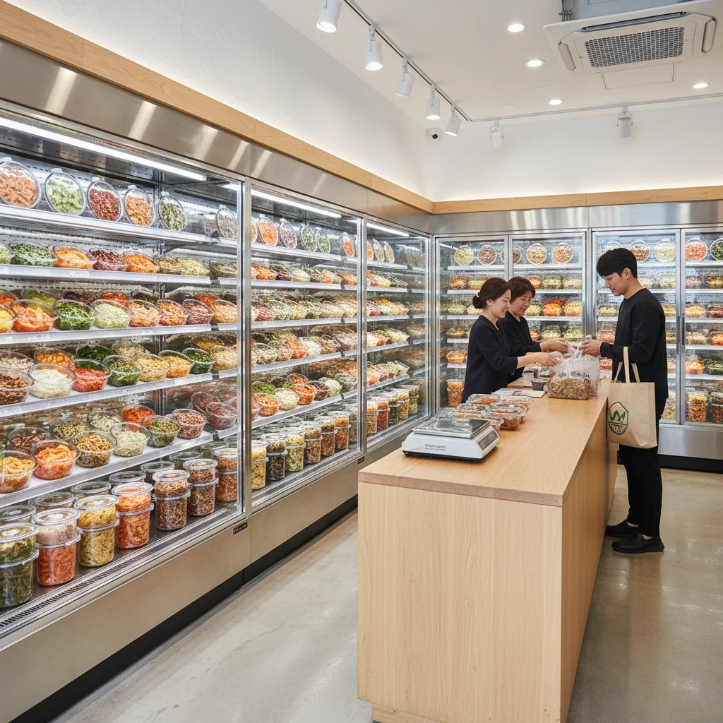 깔끔한 반찬 가게 내부 전경