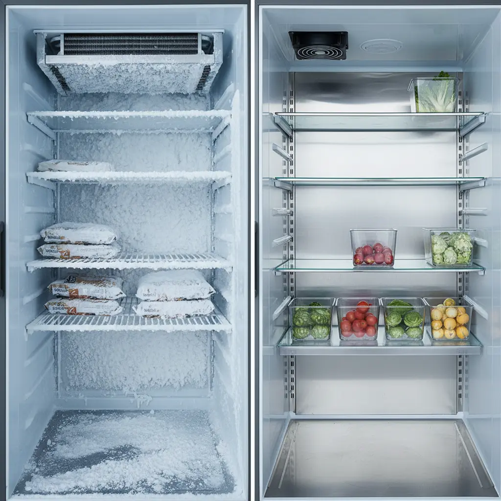 직냉식 성에 주의