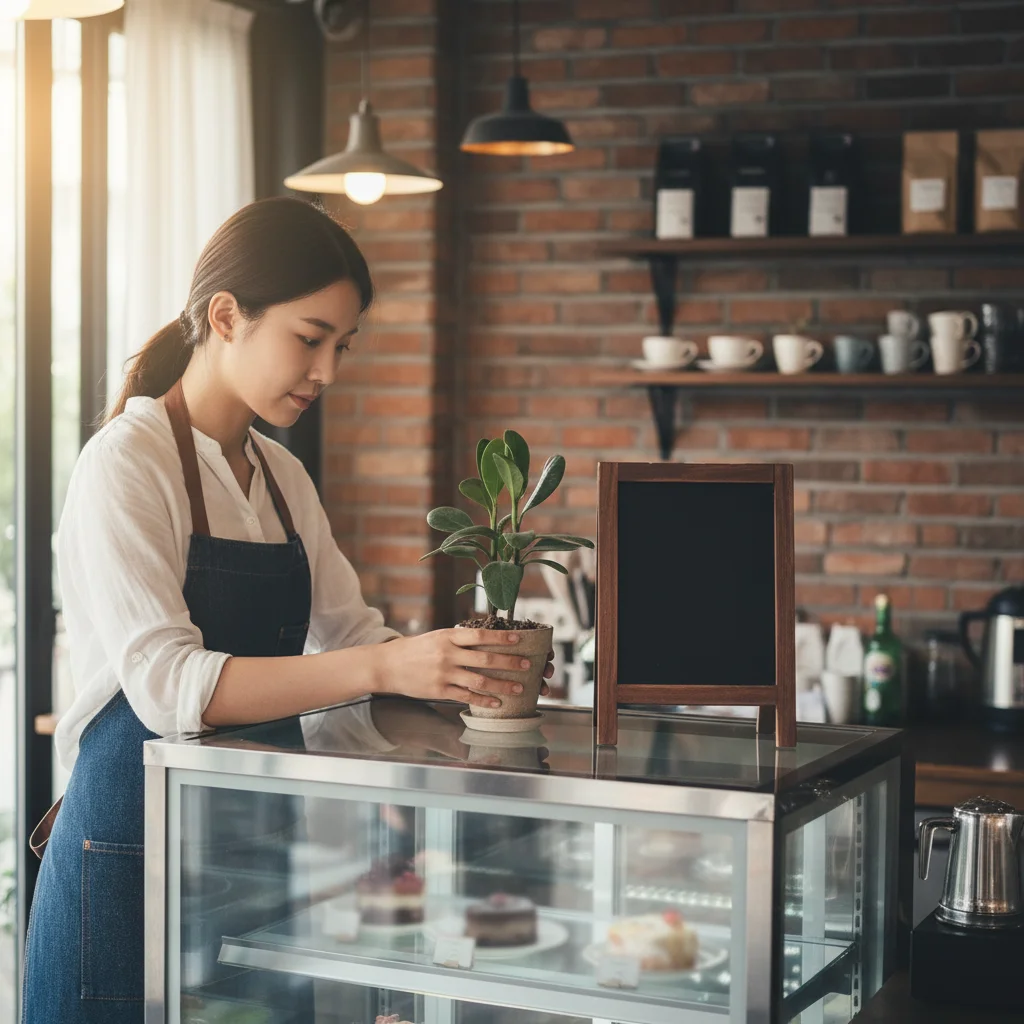 사각 쇼케이스 상단 활용