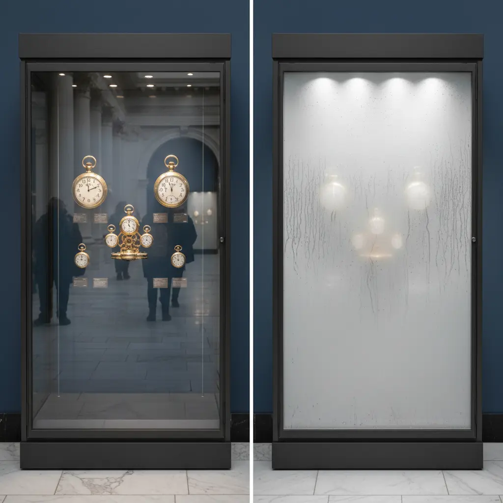 결로 없는 깨끗한 유리