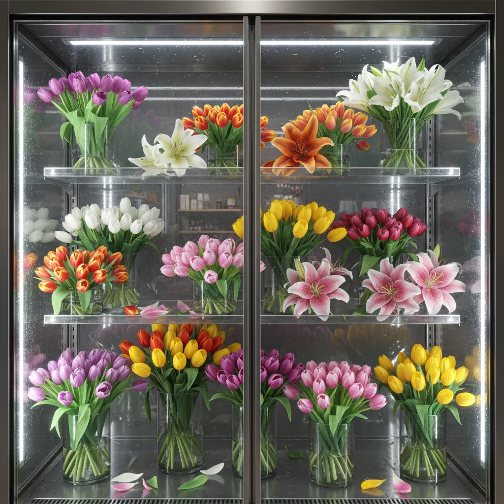 꽃 색감 살리는 조명