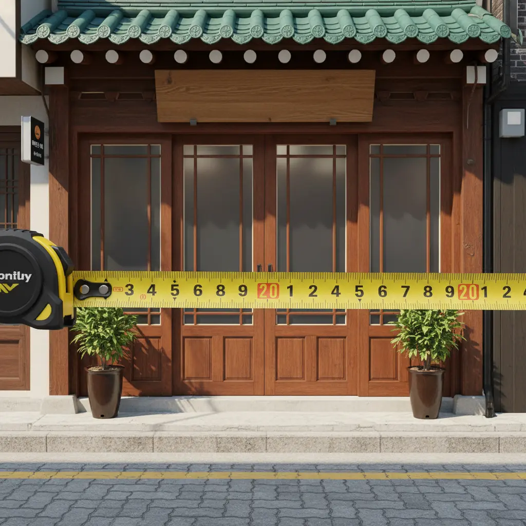 출입문 폭 측정