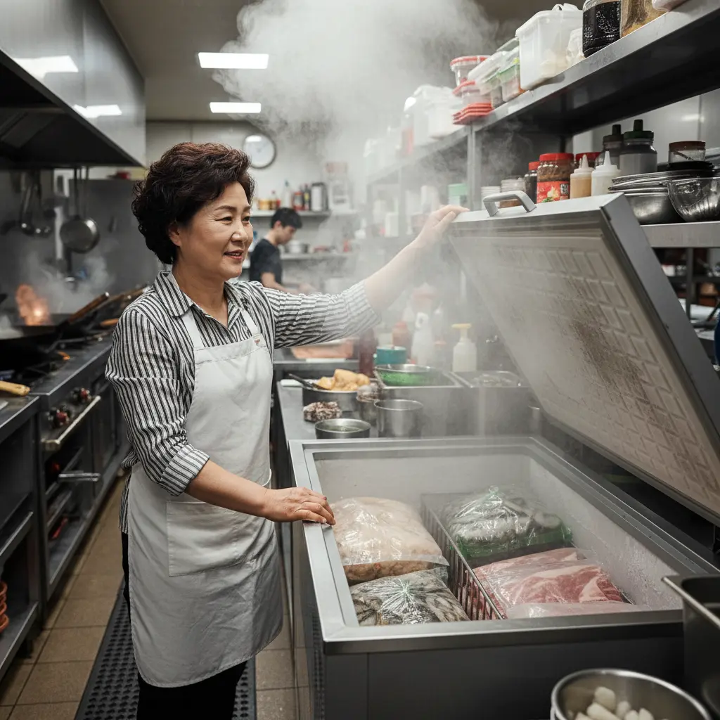 냉기 보존은 뚜껑형이 최고