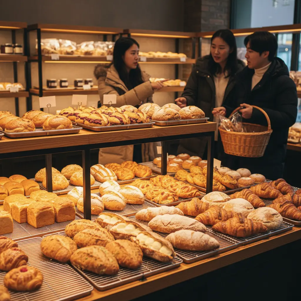 빵을 돋보이게 하는 전구색