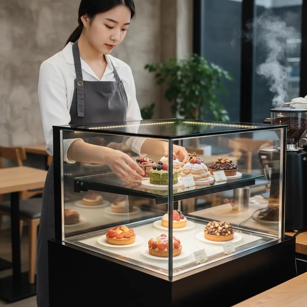 사각 쇼케이스 활용