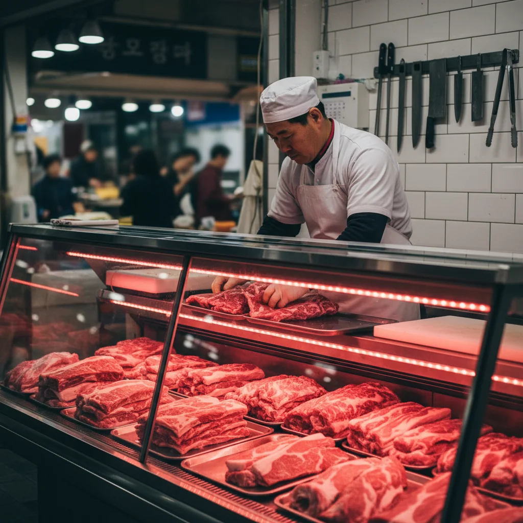 정육 전용 붉은 조명