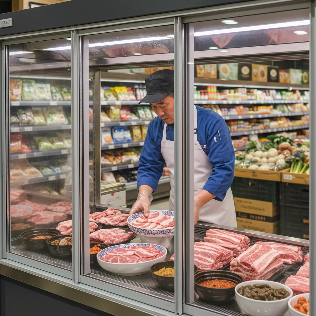 신선도 유지 세미형 평대