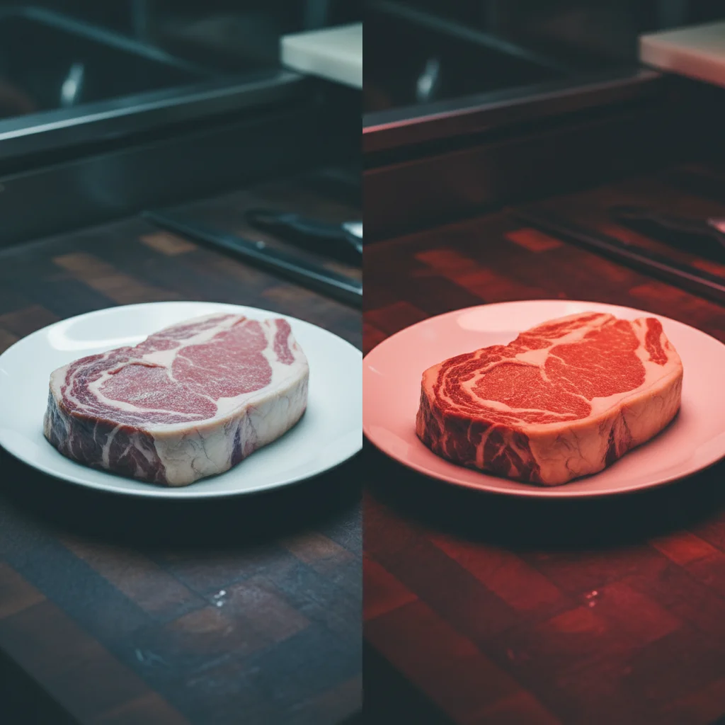 고기 색 살리는 전용 조명