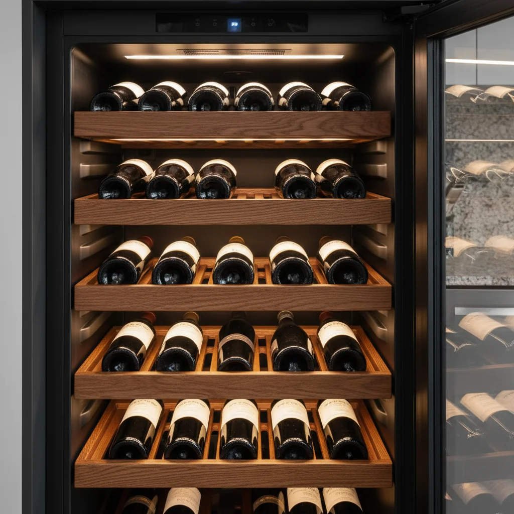 고급스러운 나무 선반