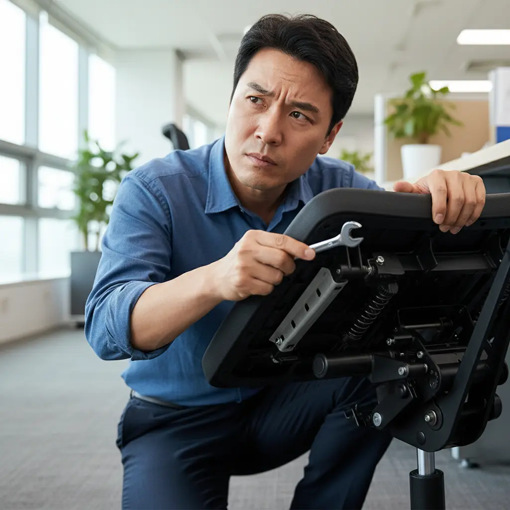 의자 중심봉 확인