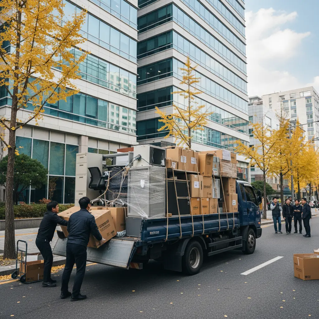 용달차 배송 모습
