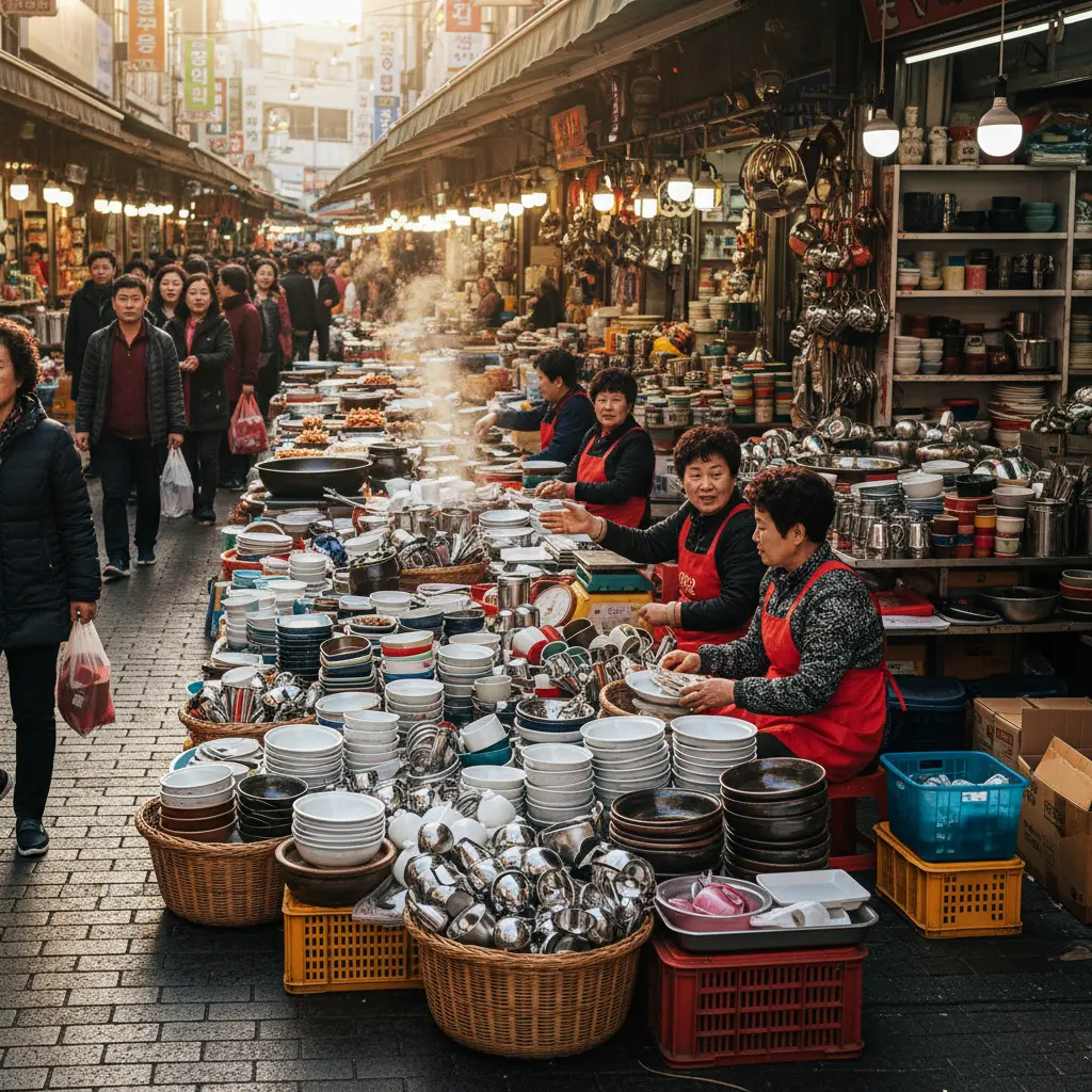 남대문 그릇도매 시장 전경