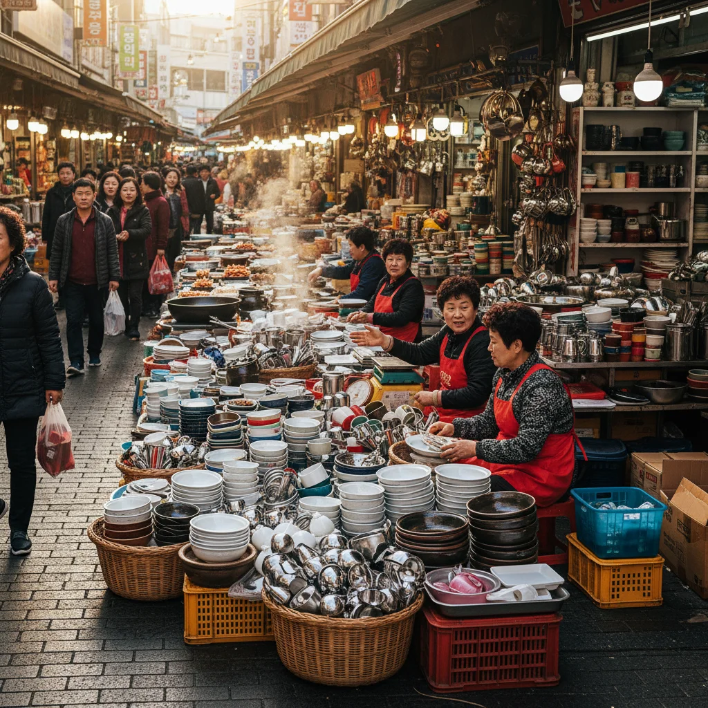 남대문 그릇도매 시장 전경