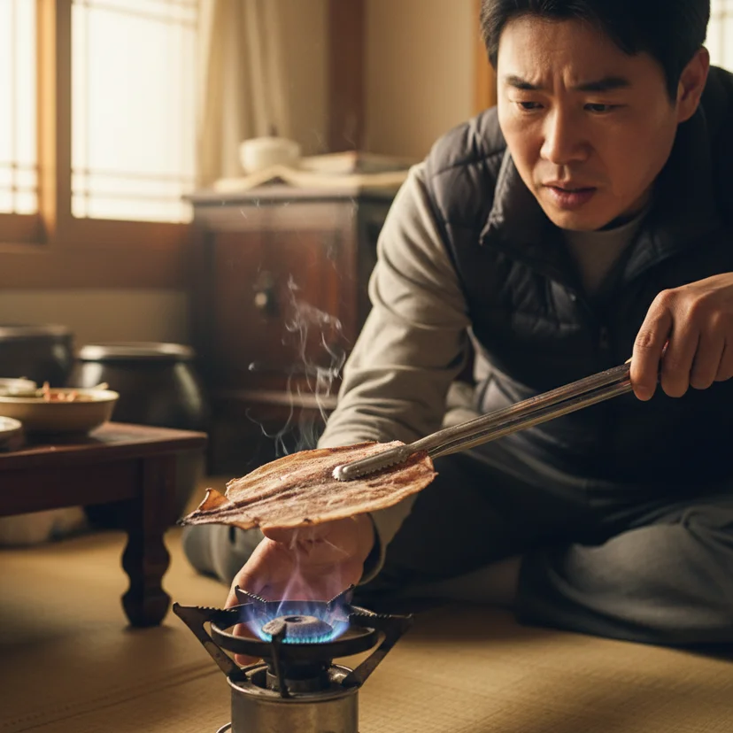직화 요리 시 센서 확인