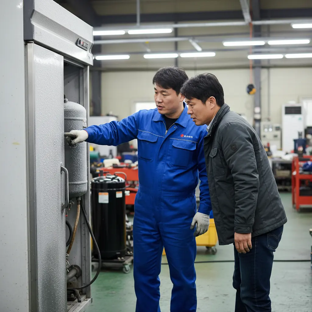 컴프레셔 먼지 확인