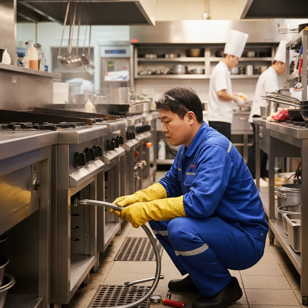 가스 연결은 전문가에게