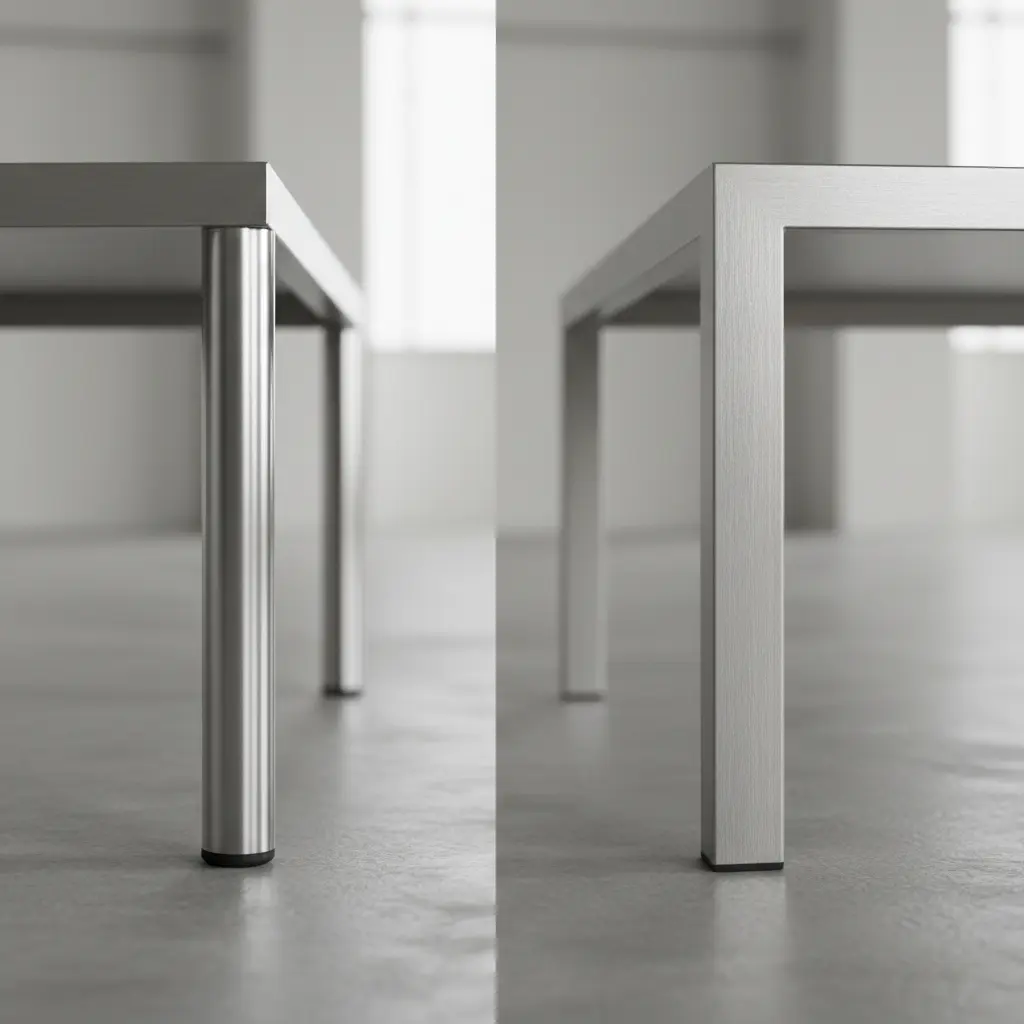 원형다리 vs 사각다리