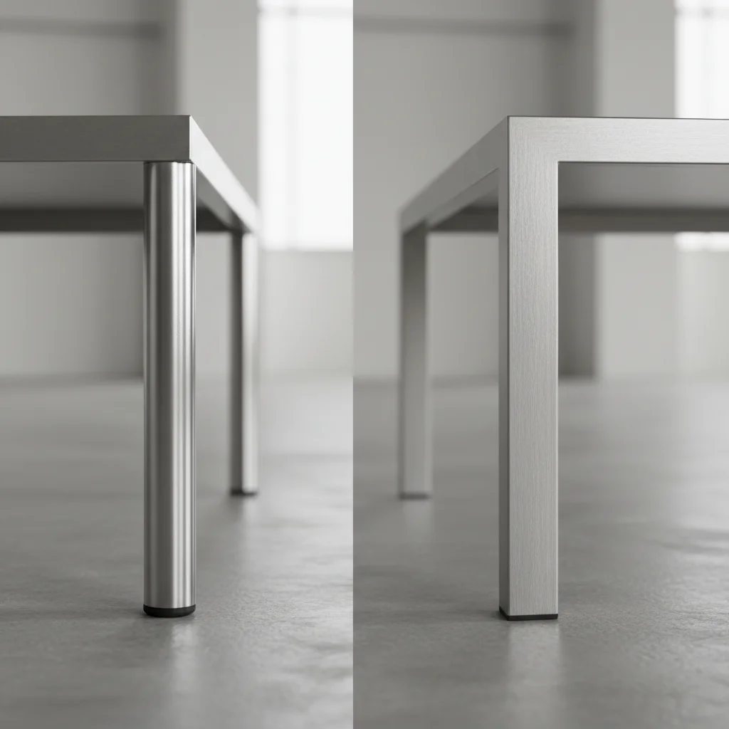 원형다리 vs 사각다리