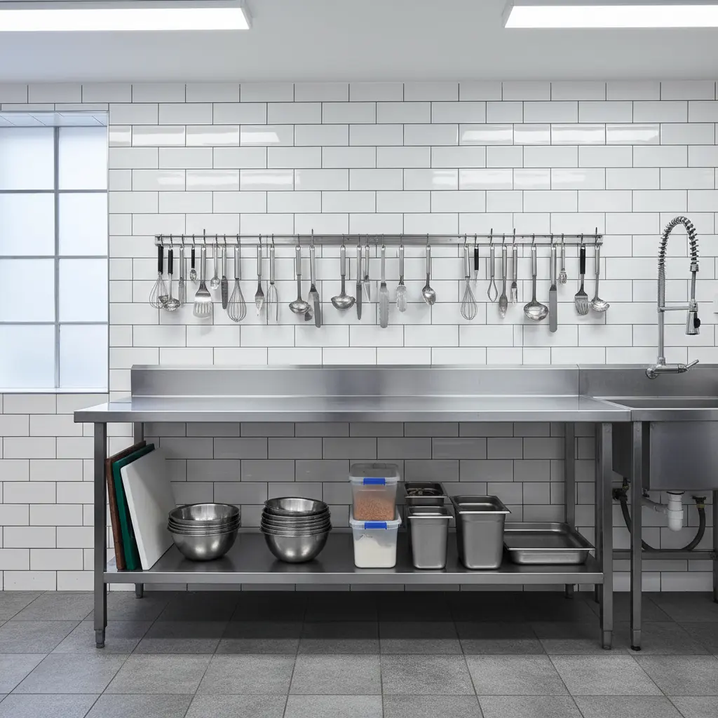 벽면엔 뒷빽 작업대