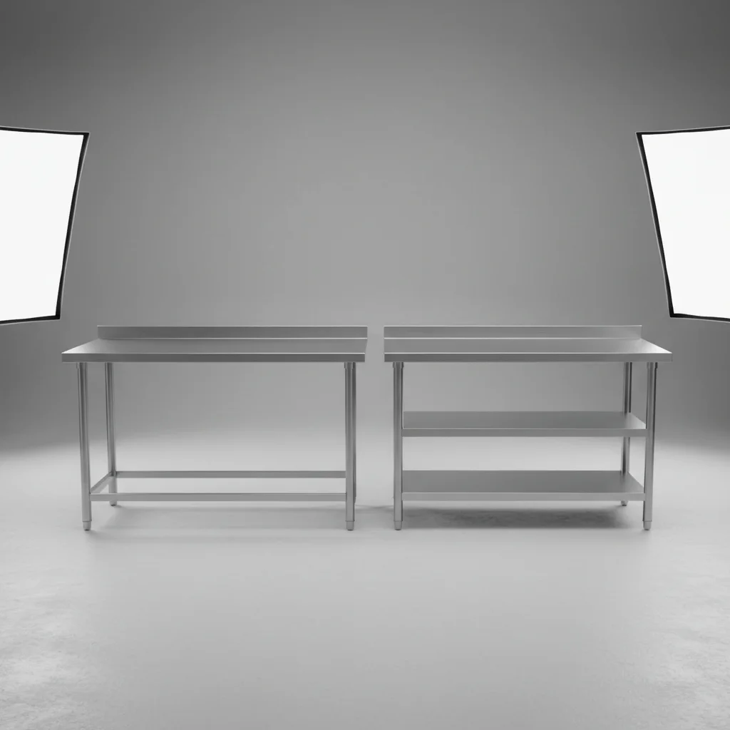 1단과 2단 작업대 비교