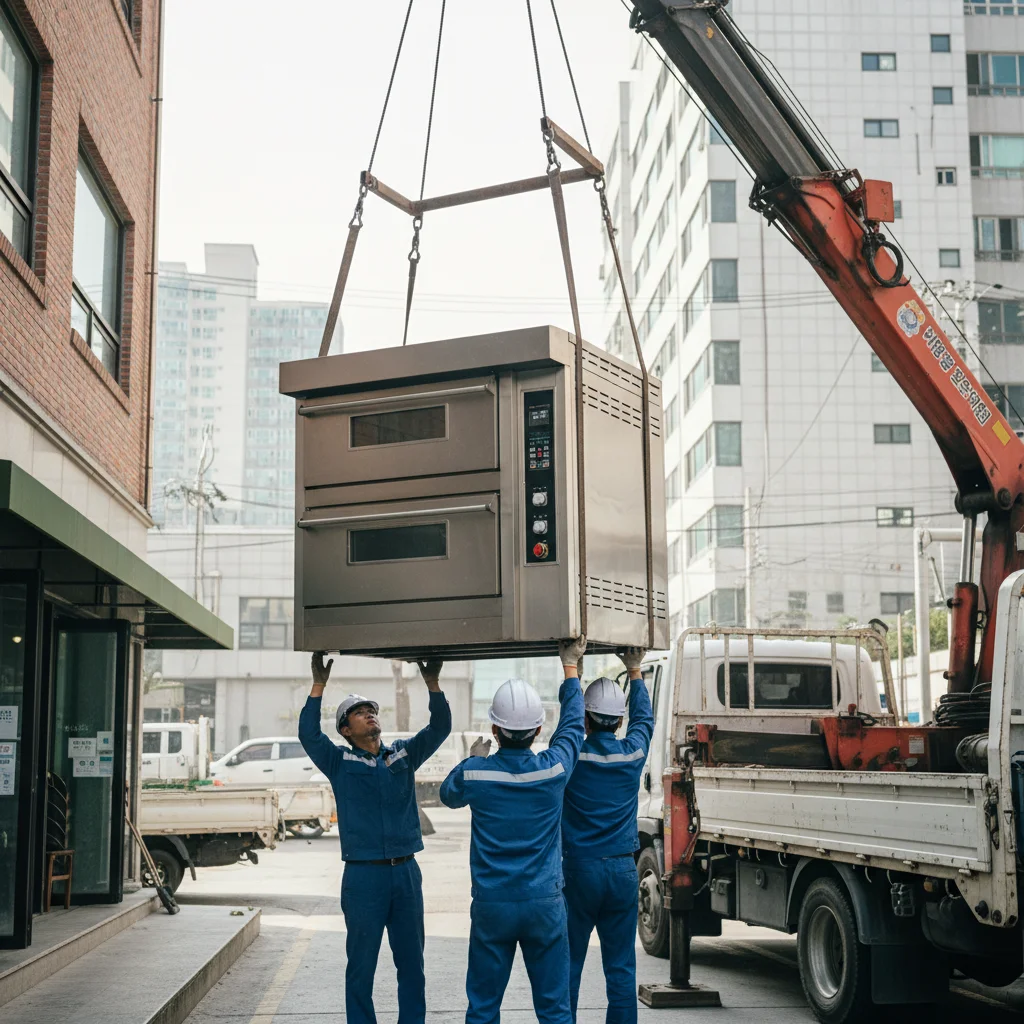 대형 오븐 운송 작업