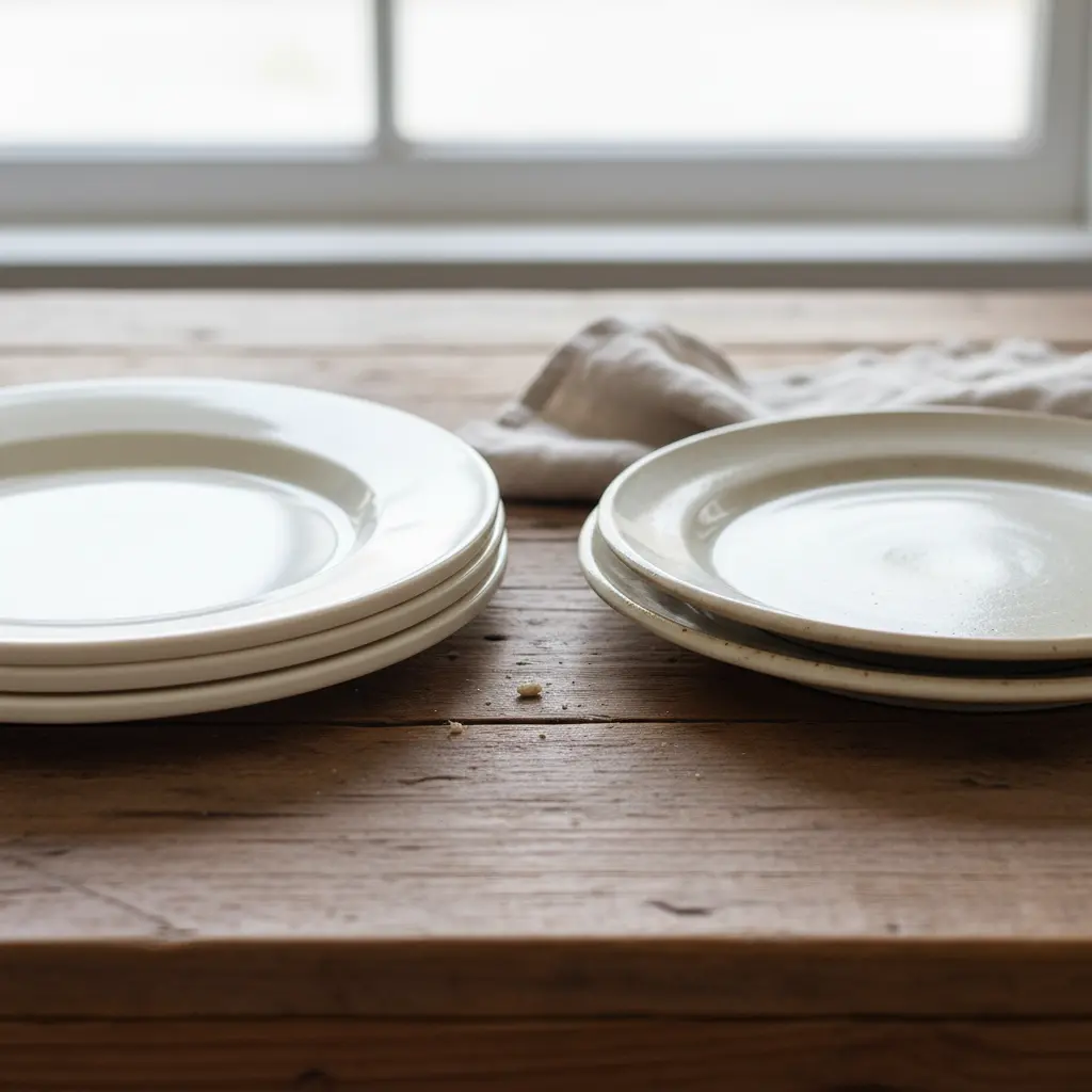 멜라민과 도자기 비교