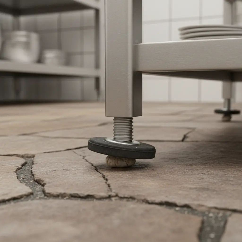 수평 조절발 기능 확인