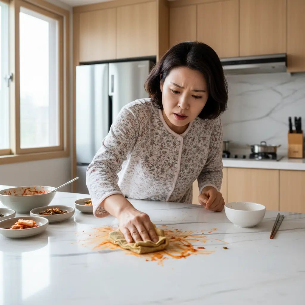 인조대리석 오염 관리