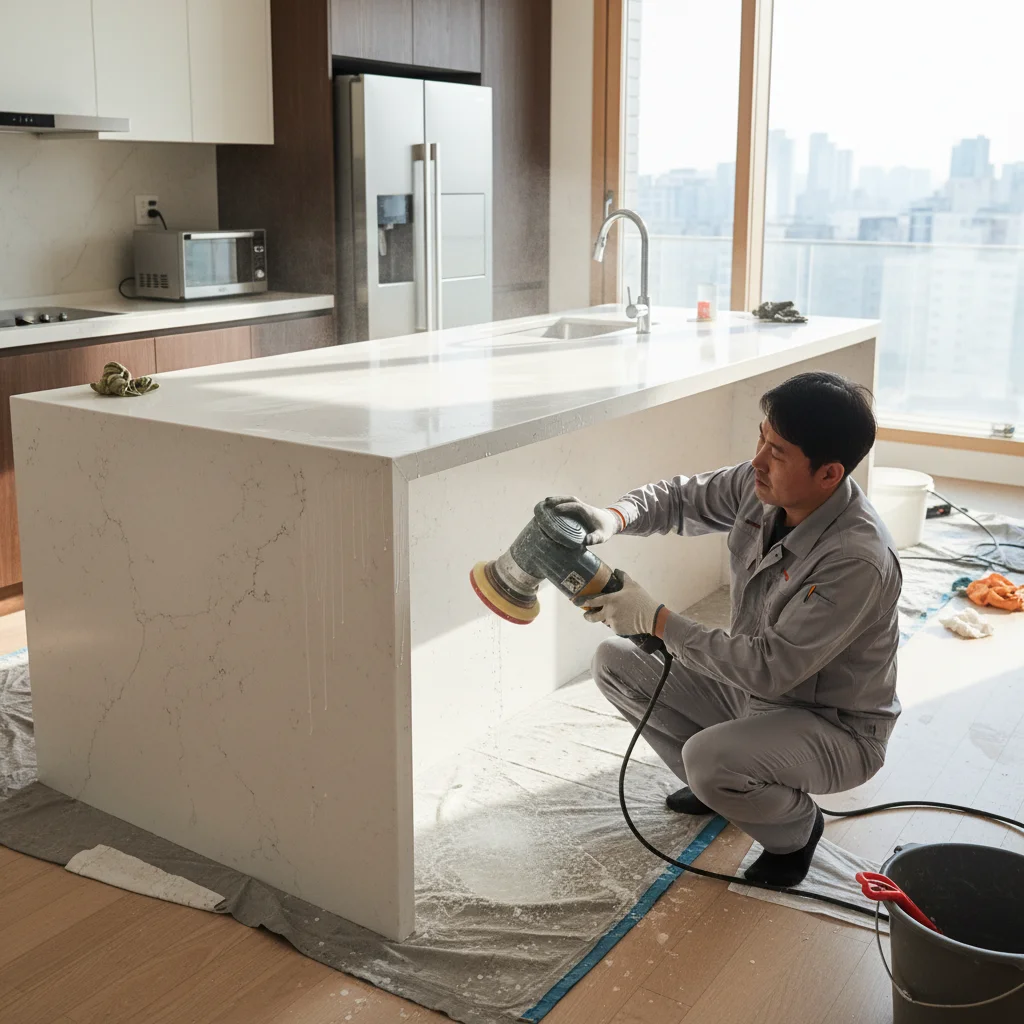 상판 연마 광택