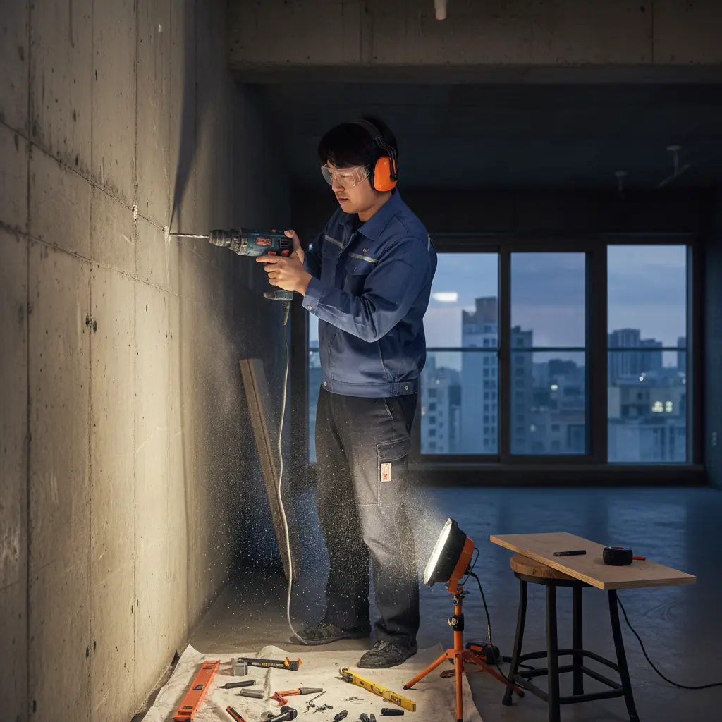 콘크리트 벽 타공 주의사항