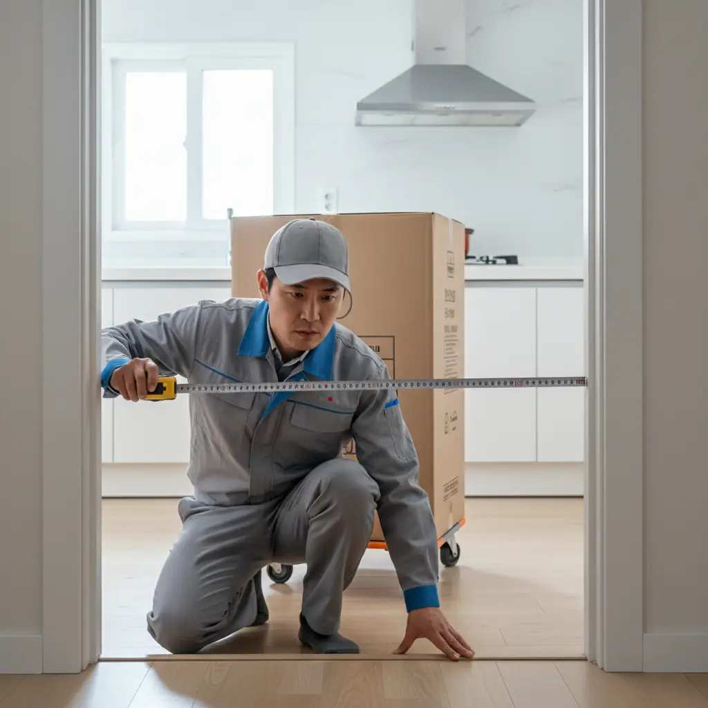 출입문 폭 확인 필수