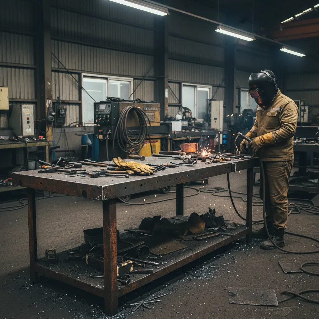 고하중 철재 작업대