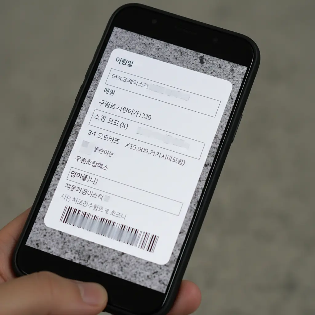 스펙 라벨 촬영