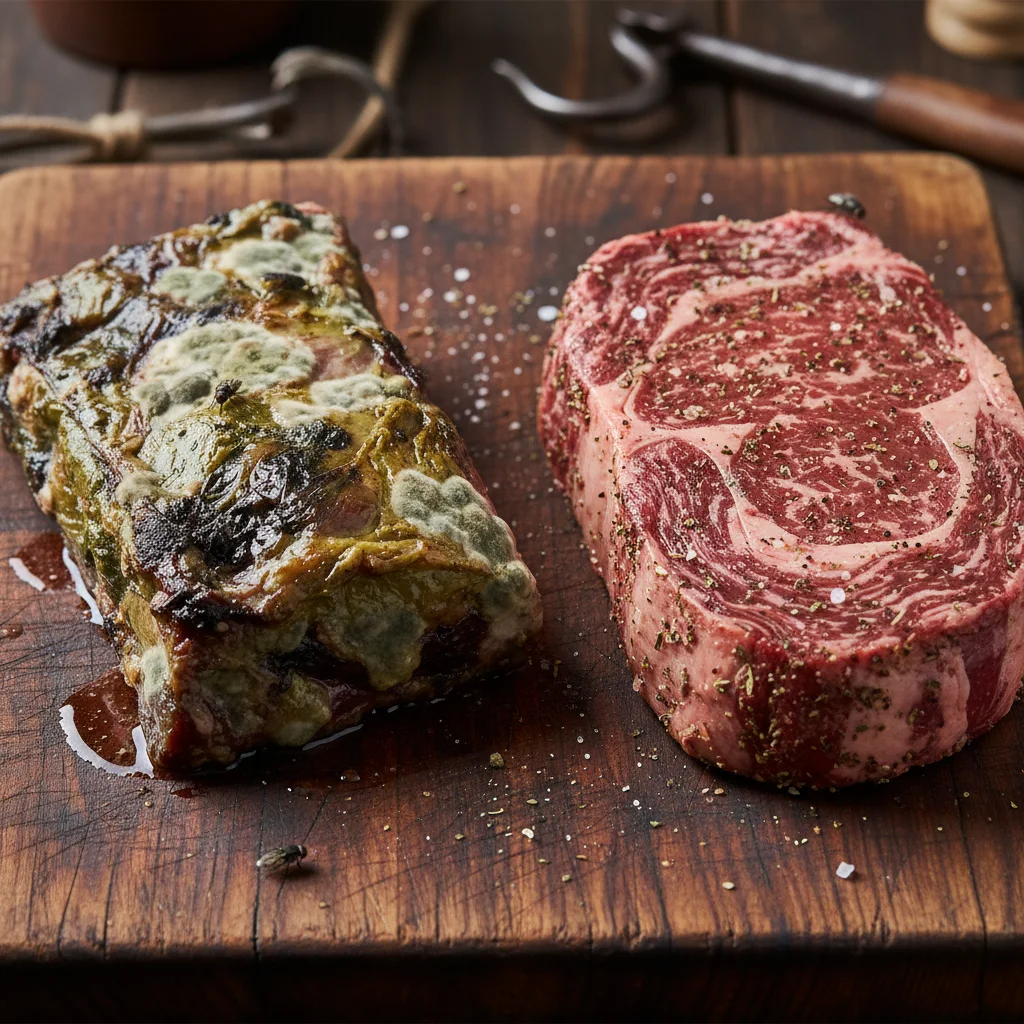 잘못된 숙성과 잘된 숙성 비교