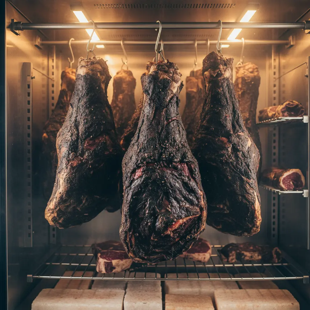 드라이 에이징 고기의 겉면